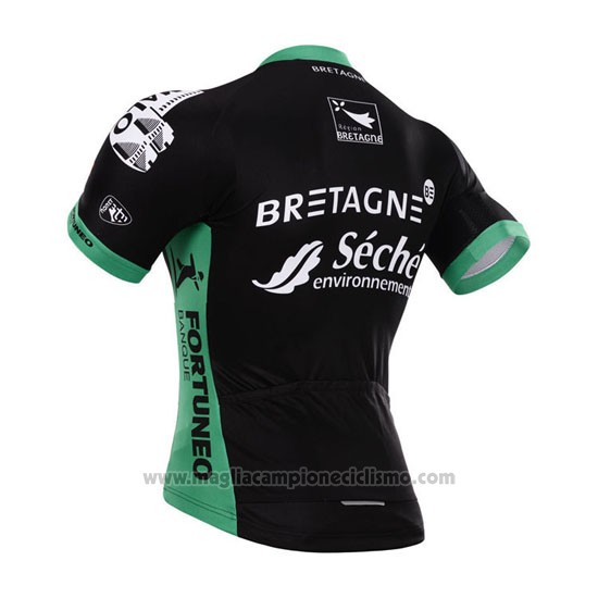 2015 Abbigliamento Ciclismo Seche Nero e Verde Manica Corta e Salopette